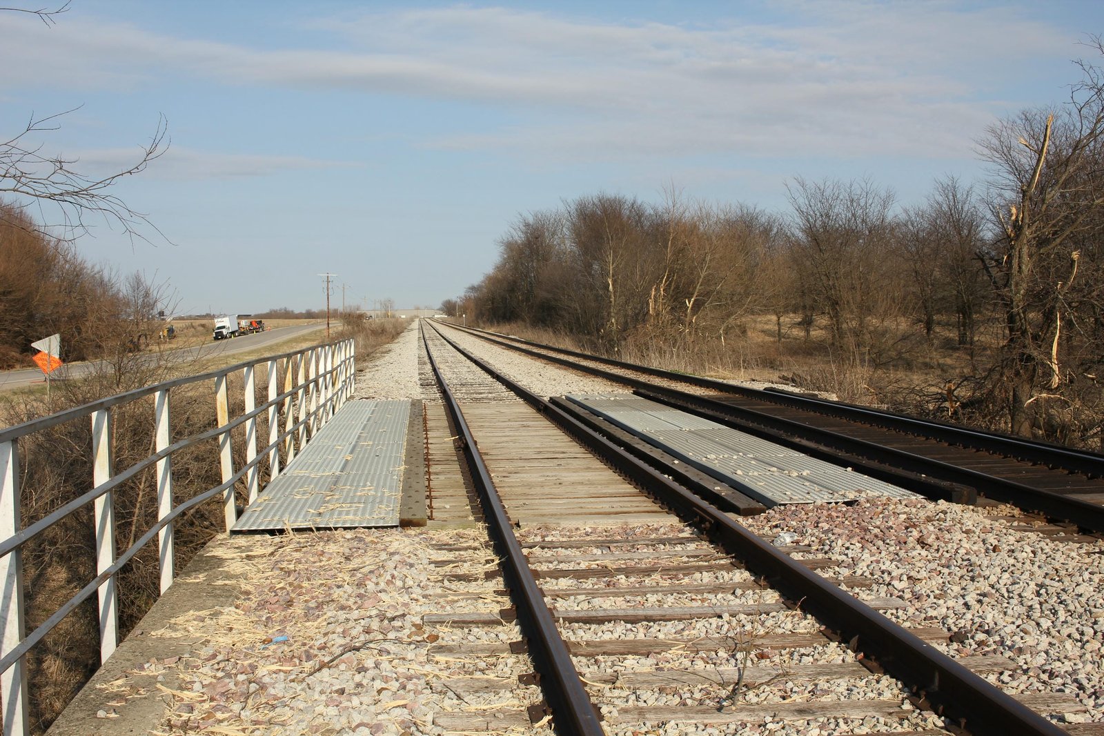 Looking east
